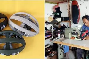 Untung di kala pandemi ala Joni, dari bikin jok kini jual helm sepeda
