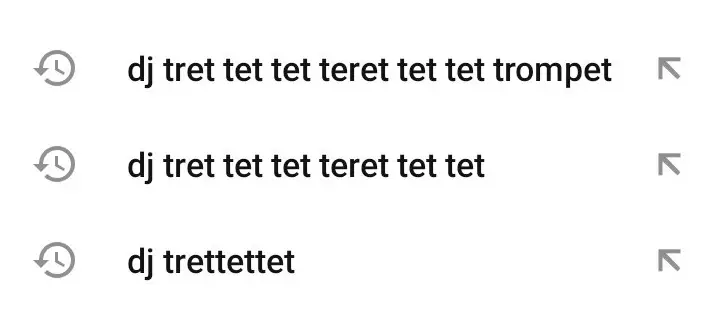 History pencarian YouTube © Twitter