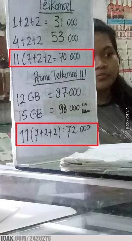 Tulisan harga promosi berbagai sumber