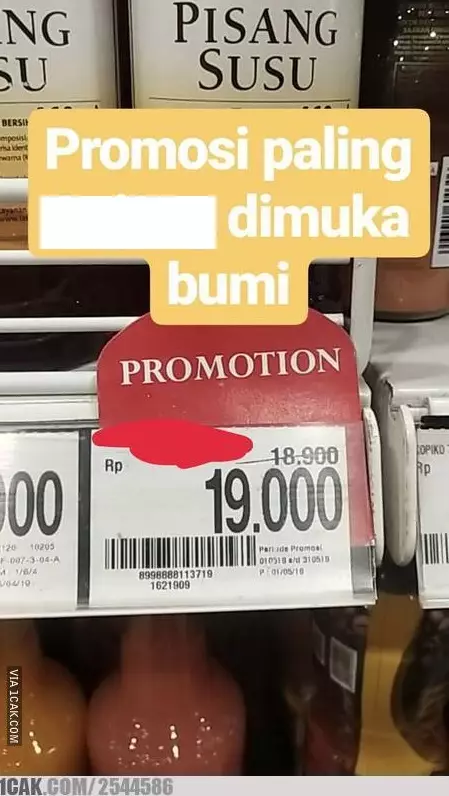 Tulisan harga promosi berbagai sumber