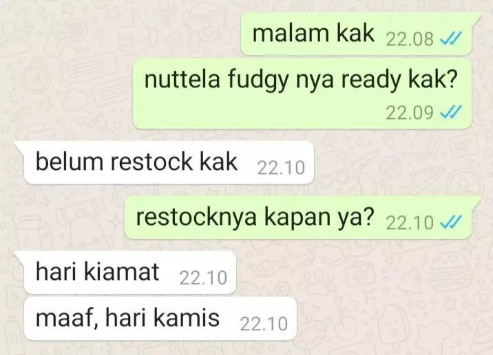 Chat typo dari penjual berbagai sumber Chat typo dari penjual berbagai sumber