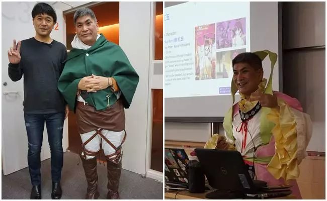 guru mengajar pakai kostum  © Berbagai sumber