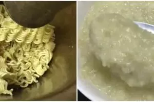 Viral orang masak mi instan jadi bubur, warganet sebut 'aliran' baru