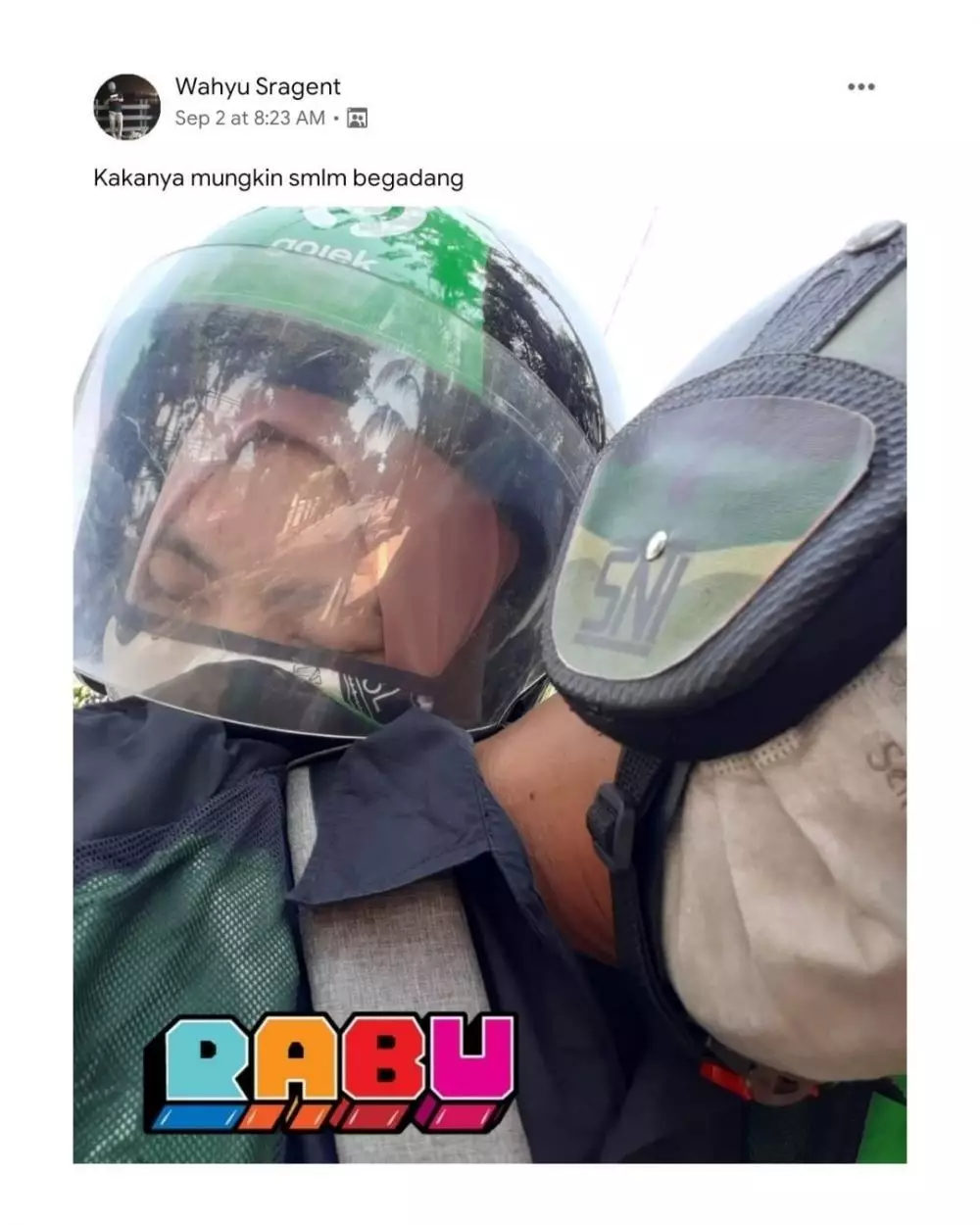 Posisi duduk penumpang ojol © Instagram