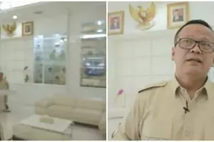 10 Potret ruang kerja Menteri KKP Edhy Prabowo, hiasannya unik