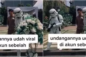 Wujudkan impian, pasangan ini nikah dengan tema Star Wars