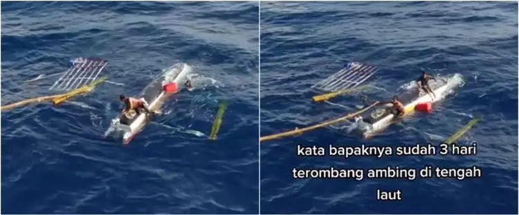 Viral penyelamatan nelayan yang terombang-ambing tiga hari di lautan