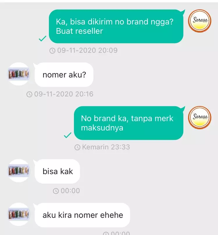 Balasan chat penjual olshop © Twitter