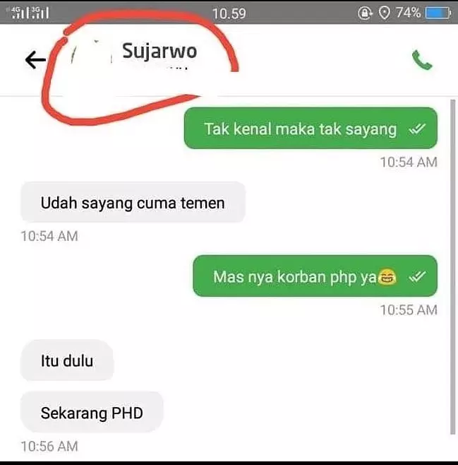 Chat curhat colongan ojek online © Instagram