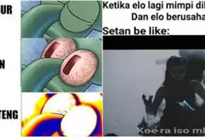 10 Meme lucu mimpi dikejar hantu ini bikin angguk setuju