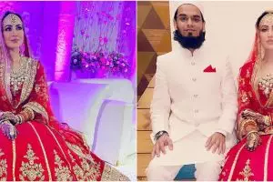 9 Potret pernikahan Sana Khan, penampilannya manglingi