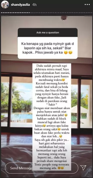 jawaban bijak Shandy Aulia soal Claire © 2020 Instagram