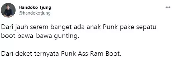 Cuitan salah lihat anak punk © 2020 Twitter