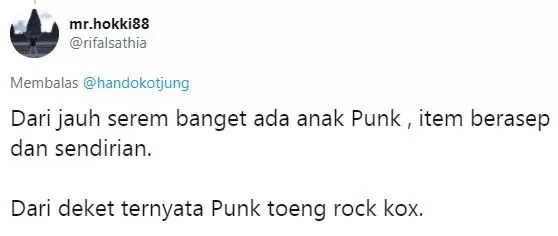 Cuitan salah lihat anak punk © 2020 Twitter