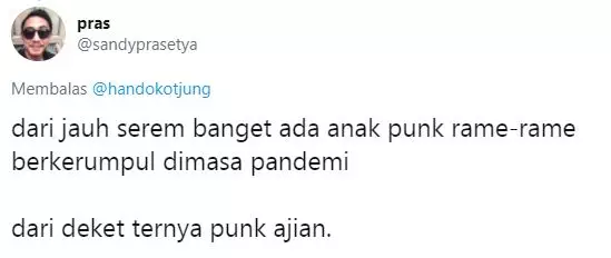 Cuitan salah lihat anak punk © 2020 Twitter