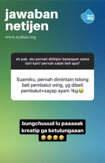 Curhatan suami salah beli titipan © 2020 Instagram
