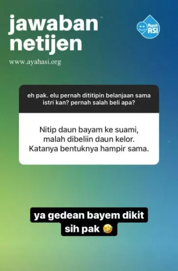 Curhatan suami salah beli titipan © 2020 Instagram