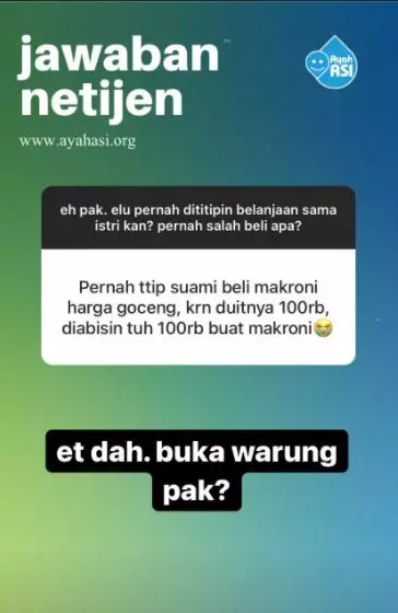 Curhatan suami salah beli titipan © 2020 Instagram