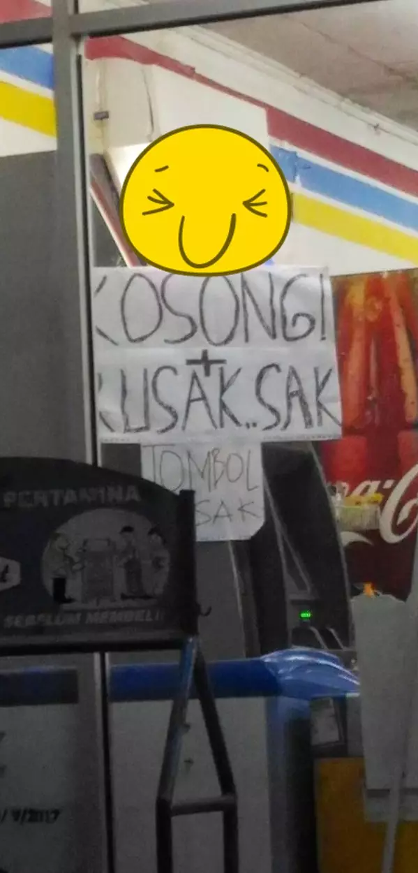 tulisan atm rusak lucu © Berbagai Sumber