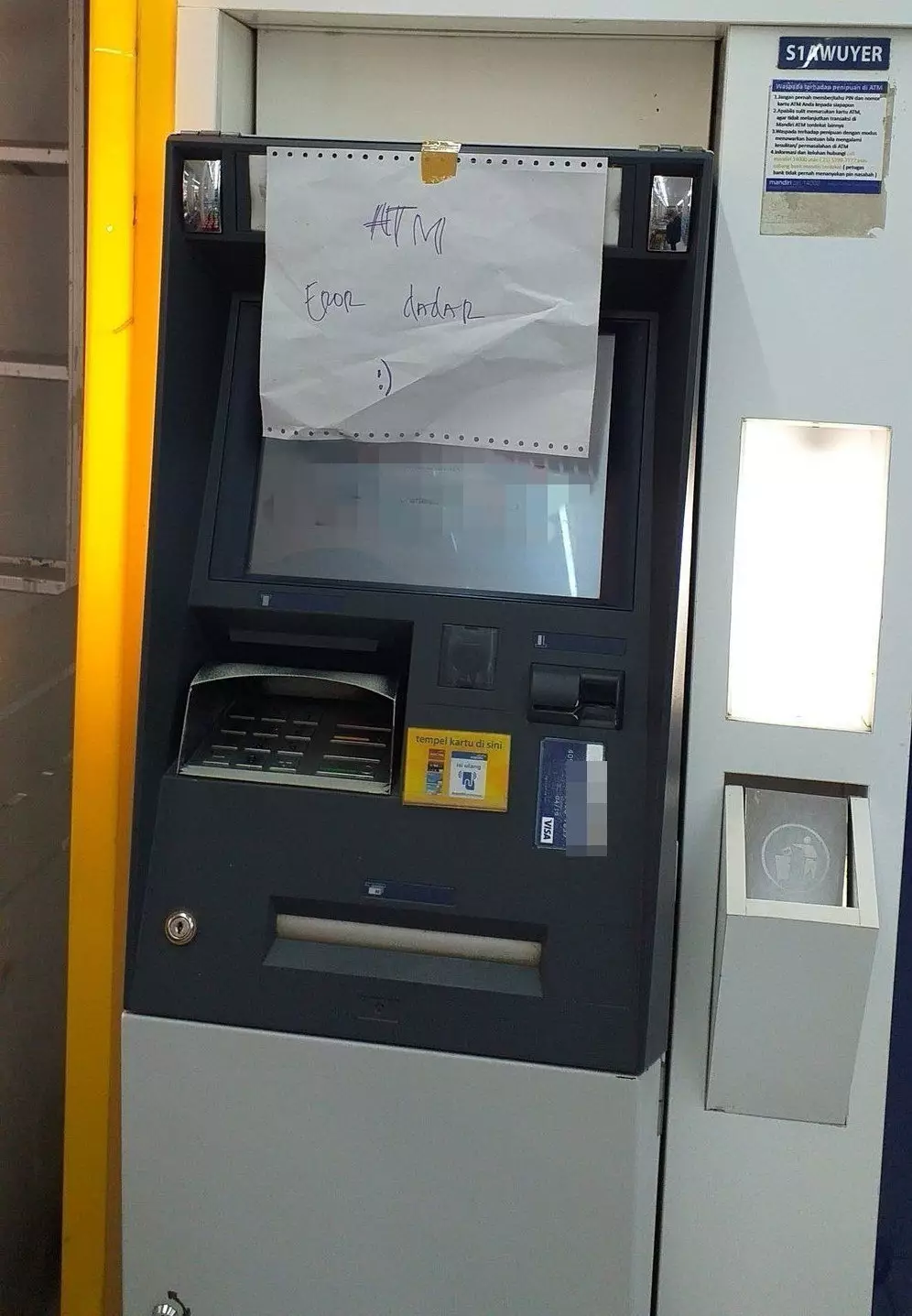 tulisan atm rusak lucu © Berbagai Sumber