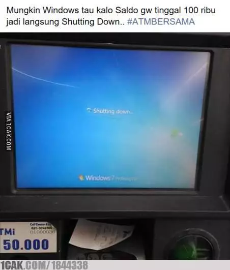 tulisan atm rusak lucu © Berbagai Sumber