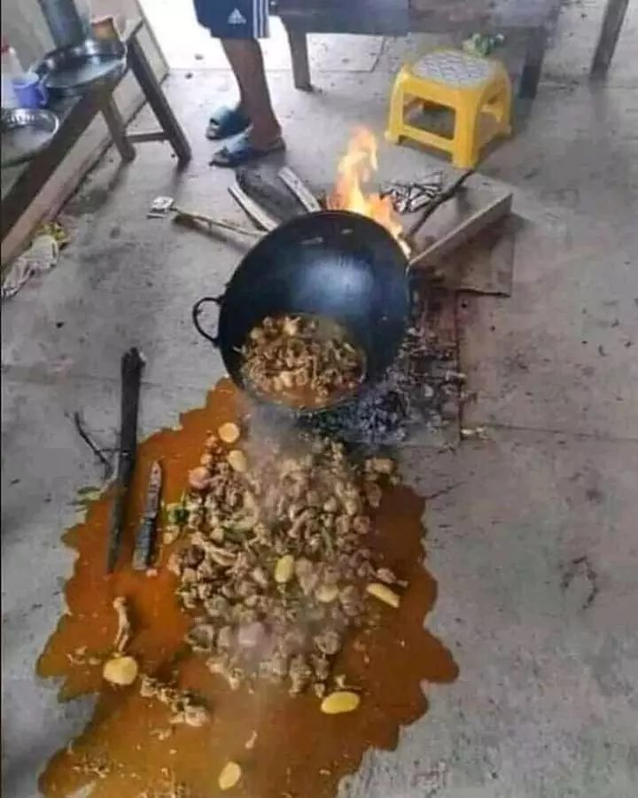 momen apes saat masak © Berbagai Sumber momen apes saat masak © Berbagai Sumber