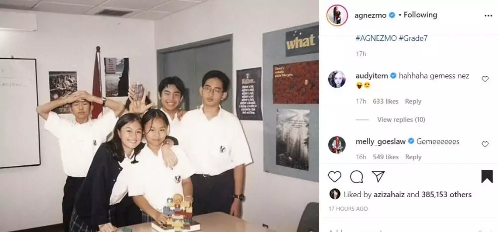 agnez unggah saat smp © Instagram