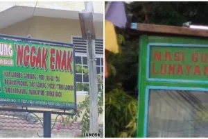 10 Nama nyeleneh tempat makan ini malah bikin pembeli mikir keras
