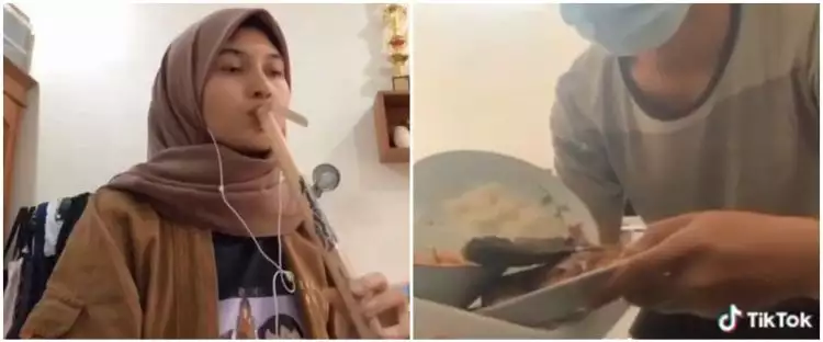 Viral wanita main suling bambu, alunan bunyi bak di rumah makan Sunda