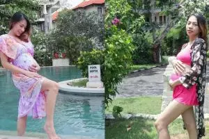 10 Potret Kezia Karamoy pamer baby bump, penampilannya memesona