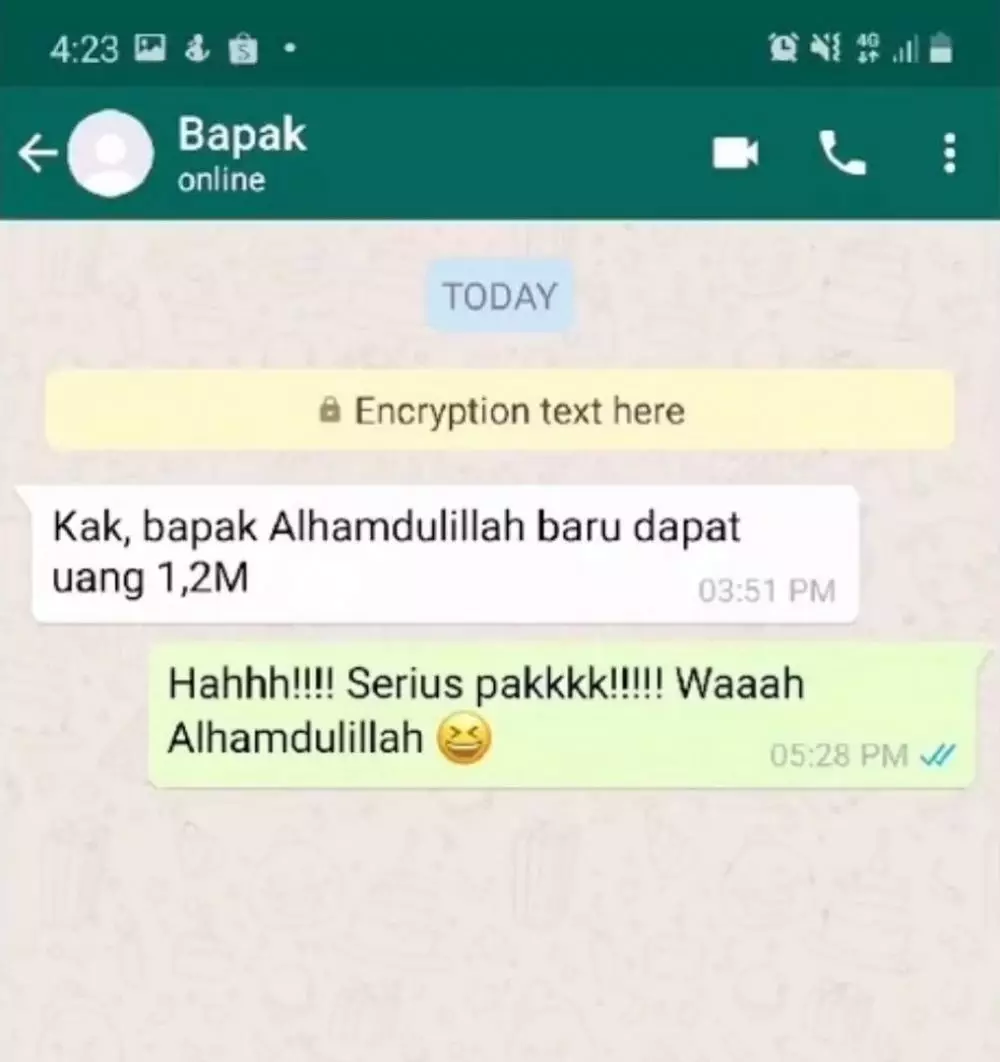chat bapak anak kocak © Instagram