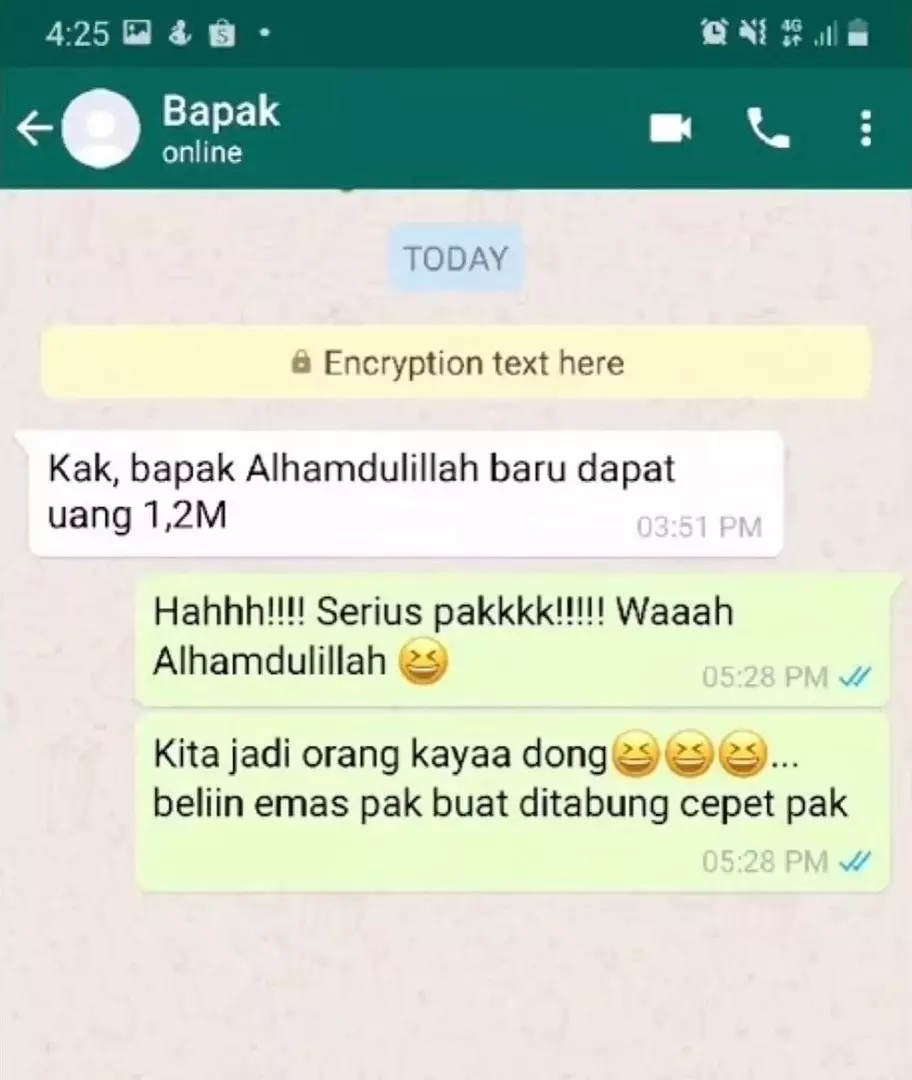 chat bapak anak kocak © Instagram