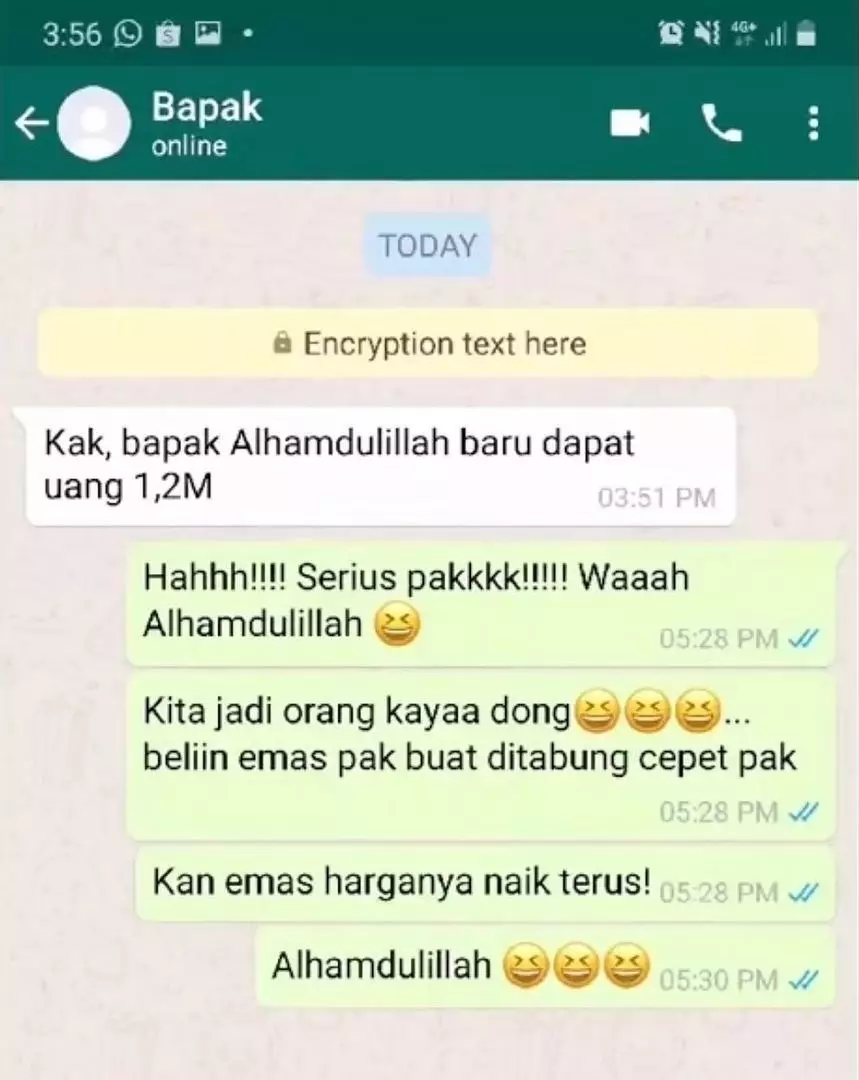 chat bapak anak kocak © Instagram