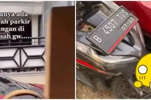 Parkir di depan rumah orang, aksi pengendara mobil ini jadi viral