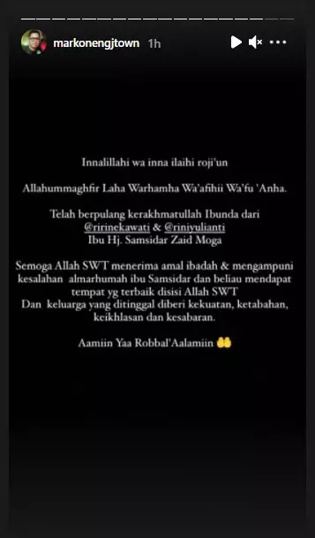 keluarga Ririn Ekawati jalani test swab Instagram keluarga Ririn Ekawati jalani test swab Instagram