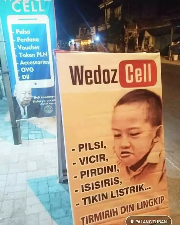 tulisan di spanduk pulsa © 2020 brilio.net