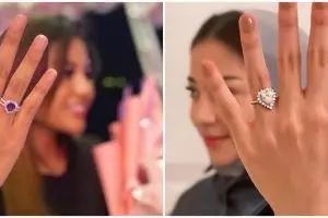 Potret 10 seleb pamer cincin usai dilamar kekasih, bikin baper