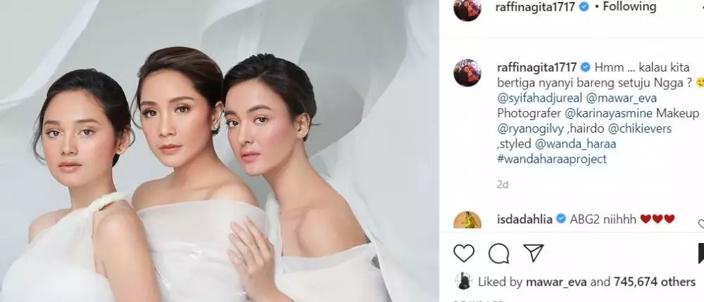 Nagita bareng Mawar dan Syifa © Instagram