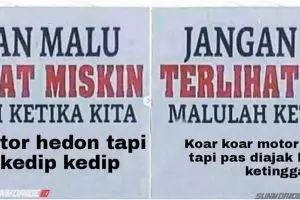 10 Quotes jangan malu terlihat miskin ala anak motor, isinya nyindir