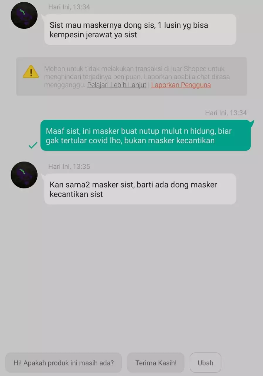 chat cari barang nggak dijual Berbagai sumber