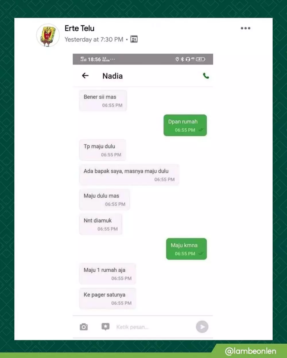 Chat petunjuk lokasi ojol berbagai sumber