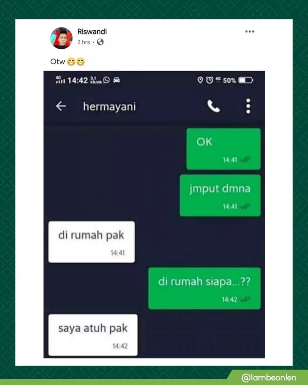 Chat petunjuk lokasi ojol berbagai sumber