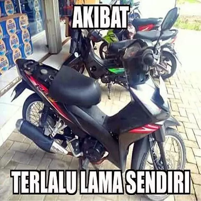 meme jomblo naik motor Berbagai sumber