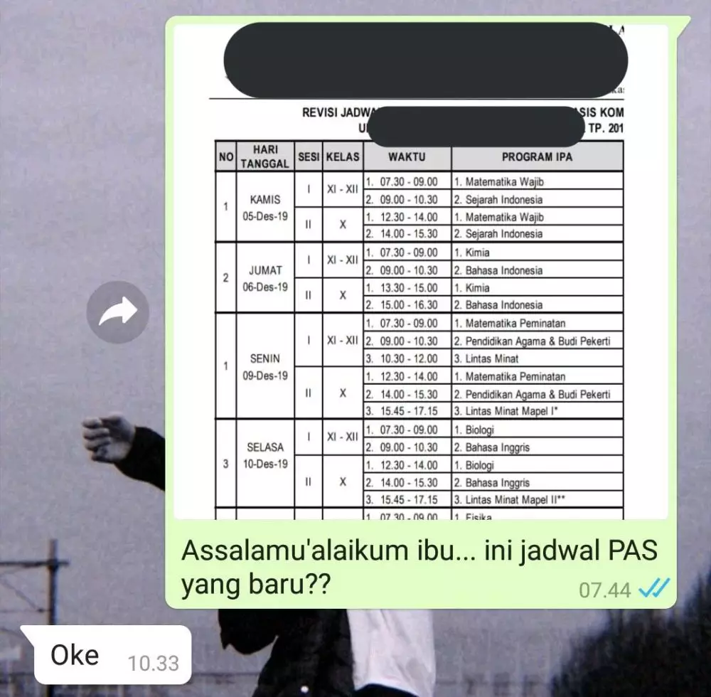 Balasan singkat dari dosen berbagai sumber