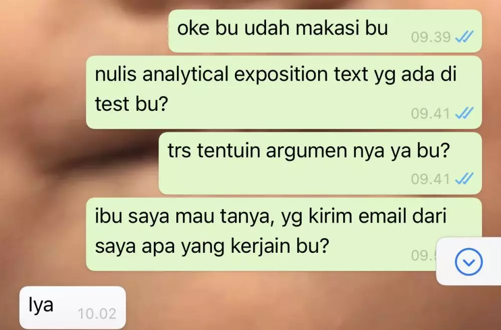 Balasan singkat dari dosen berbagai sumber