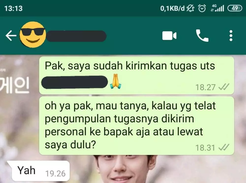 Balasan singkat dari dosen berbagai sumber