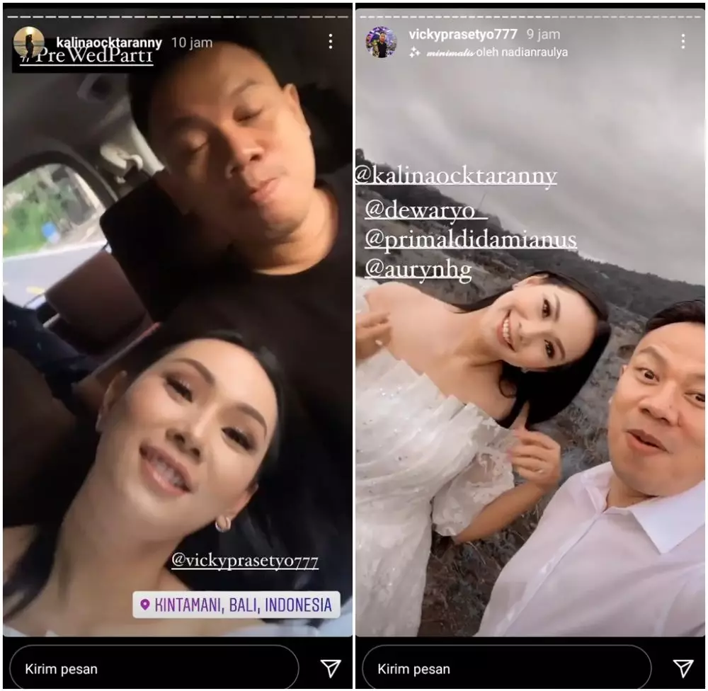 ungkapan kalina setelah dilamar vicky © 2020 brilio.net