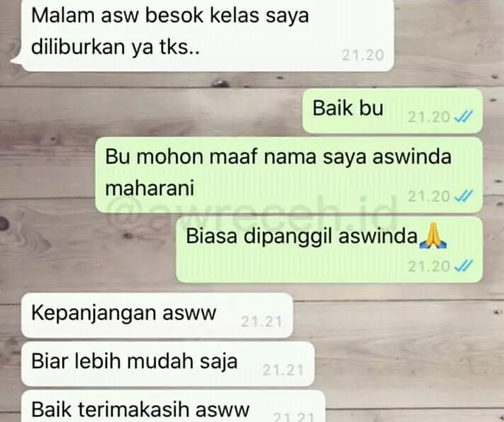 Chat pakai singkatan berbagai sumber