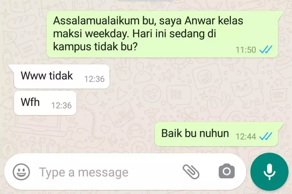 Chat pakai singkatan berbagai sumber