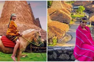 10 Potret Ashanty dengan kain Sumba, pesonanya menawan